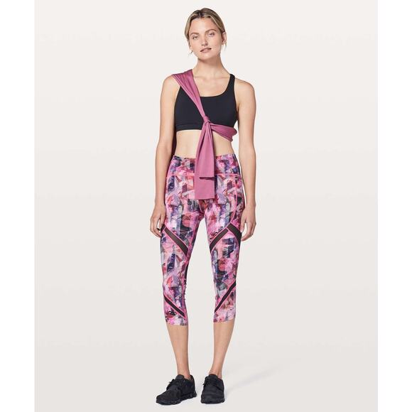 Lululemon On Pace 21” Crop Nulux - 8 Sun Dazed Multi Pink - Picture 2 of 6